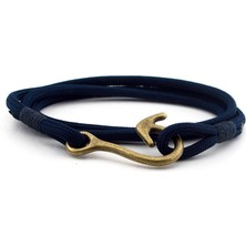 Solfera Bronz Olta Kanca Lacivert Paracord Sarma Erkek Bileklik Bt571