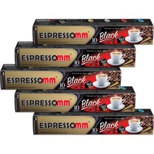 ESPRESSOMM Black Kapsül Kahve (50 Adet) - Nespresso Uyumlu