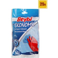 Beybi Ekonomik Bulaşık Eldiveni 9-9.5 25'li Set