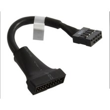 Kuvars 19 Pin USB 3.0 Erkek 9 Pin USB 2.0 Dişi Dönüştürücü Çevirici Kablo