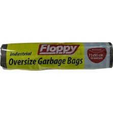 Floppy Endüstriyel Battal Boy Çöp Torbası 75X90 10'Lu Rulo 20 Adet