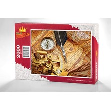 King Of Puzzle Pusula ve Harita Ahşap Puzzle 2000 Parça (HR52-MM)