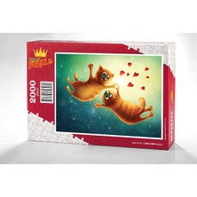 King Of Puzzle Kediler Ahşap Puzzle 2000 Parça (AS51-MM)