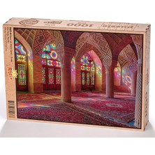 King Of Puzzle Nasır el-Mülk Camii - Şiraz Ahşap Puzzle 1000 Parça (DI07-M)