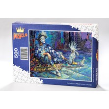 King Of Puzzle Palyaço ve Papağan Ahşap Puzzle 500 Parça (PT02-D)