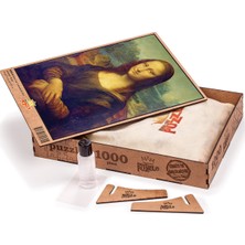 King Of Puzzle Mona Lisa -  Leonardo da Vinci Ahşap Puzzle 1000 Parça (KR05-M)