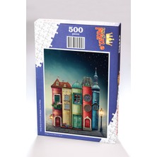 King Of Puzzle Fantastik Kitap Evler Ahşap Puzzle 500 Parça (KT02-D)