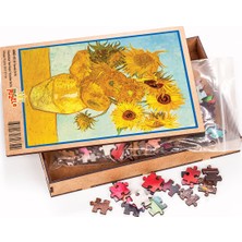 King Of Puzzle Bir Vazoda On İki Günebakan / Vincent Van Gogh Ahşap Puzzle 204 Parça (KR02-CC)