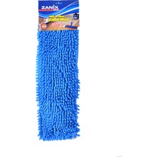 Zanix 3282 Nemli Makarna Mop Ucu - Mikrofiber Şönil Paspas Yedeği 50 cm Mavi