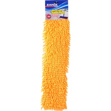 Zanix Nemli Makarna Mop Ucu Mikrofiber Şönil Paspas Yedeği 60 cm Turuncu