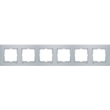 Viko Artline Novella Altılı Çerçeve - Metalik Beyaz