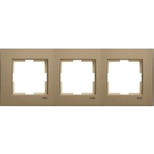 Viko Artline Novella Üçlü Çerçeve - Bronz