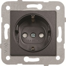 Viko Artline Novella Çocuk Korumalı Topraklı Priz - Siyah ( Çerçeve Hariç )