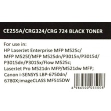 Canon Crg 724 Crg 324 Siyah Newmark Muadil Toner (Çipli)