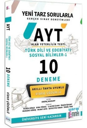 Yargı Lemma Yayınları AYT Türk Dili Ve Edebiyatı Sosyal Bilimler-1 Video Çözümlü 10 Deneme - Ülgen Gökçe