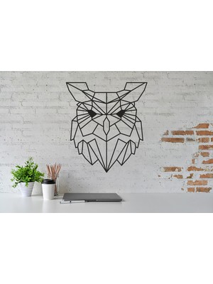 Areksan Çizgisel Baykuş Duvar Sticker 50 cm