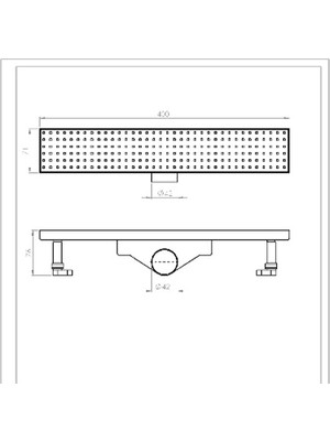 Tema Duş Kanalı 40 Cm Bahn Desenli 93764