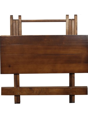 2mm Ahşap Katlanır Piknik Masası Ceviz Rengi 64 x 73 x 63 cm