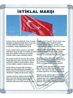 Abc 35X50 İstiklal Marşı - Alüminyum Çerçeve