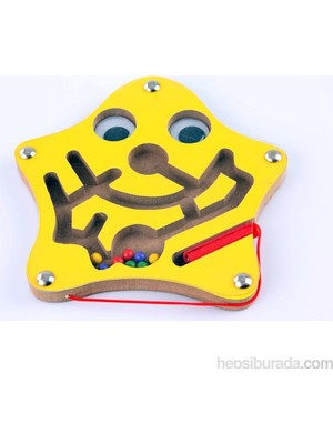 Piramigo Ahşap Magnetik Labirent Maze Game Yıldız