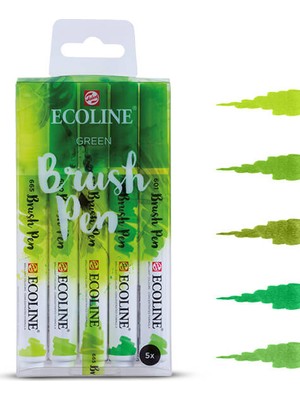 Talens Ecoline Brush Pen 5'Li Set Yeşil Tonlar