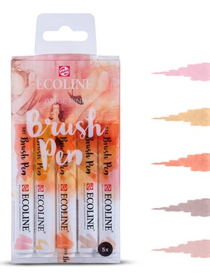 Talens Ecoline Brush Pen 5'Li Set Beige Pink Tonlar