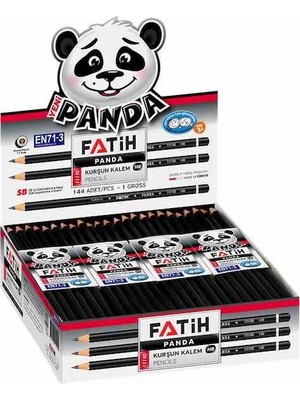 Fatih Kurşun Kalem Mercanlı Panda Yuvarlak 12x12 li 144 Adet