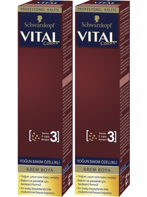 Schwarzkopf Vital Colors Krem Saç Boyası 7-887 Metalik Bakır - 60 ml x 2 Paket