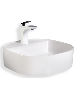 Lena E-5407 Tezgah Üstü Porselen Lavabo