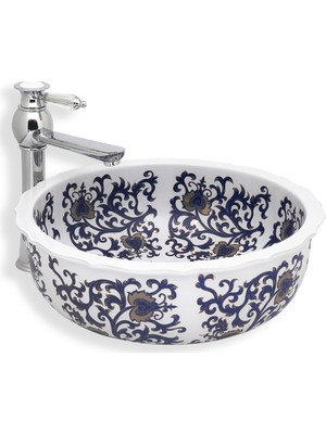 Lena E-7018 Tezgah Üstü Özel Seri  Porselen Lavabo