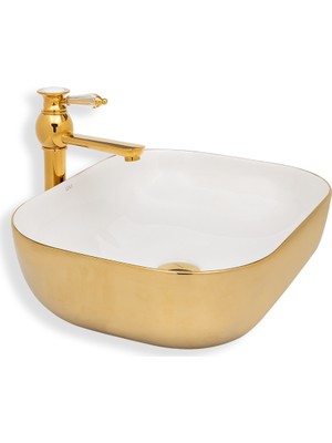 Lena E-8125 Tezgah Üstü Porselen Lavabo