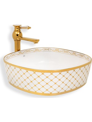 Lena E-8129 Tezgah Üstü Porselen Lavabo