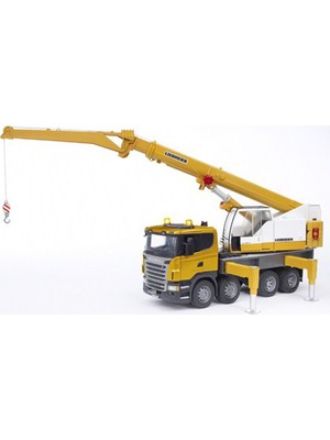 Bruder Scania R-Serisi Liebherr Vinçli Kamyon 1:16 Ölçekli Gerçekçi Tasarım 62x18.5x27 cm