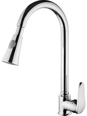 Vilas Elmas S-Line Çift Fonksiyonlu 360° Mutfak Evye Bataryası