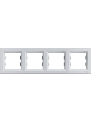 Schneider Electric Asfora Plus Dörtlü Çerçeve Alüminyum