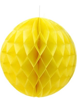 Party Marty Sarı Kağıt Top Süs 25cm