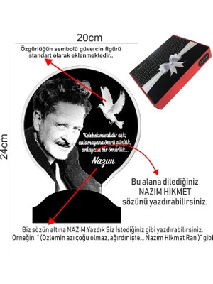 Sevgi Lambası Kişiye Özel Nazım Hikmet Sözleri Yazılı Led Lamba