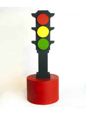 Strafor Sepeti - Strafor Trafik Işığı 3 Boyutlu Boyalı - Trafik Lambası - Strafor Logo - Strafor Yazı - Strafor Maket