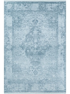 Bahariye Nehir DG 9452 Mavi 155 x 230 cm Saçaklı Modern Halı