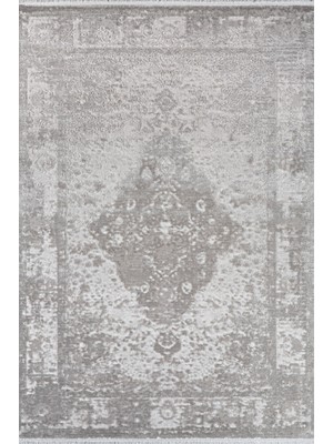 Bahariye Nehir DG 9452 Gri 155 x 230 cm Saçaklı Modern Halı