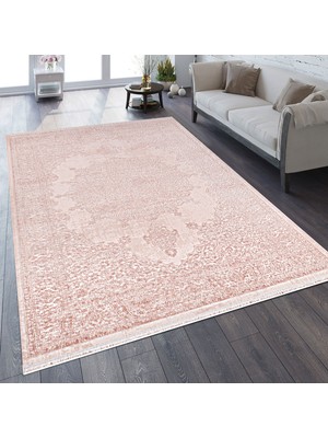 Bahariye Nehir DG 9460 Pembe 155 x 230 cm Saçaklı Modern Halı