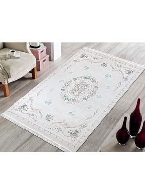 Bahariye Ruby HA 9661 Mavi 77 x 150 cm Saçaklı Modern Halı