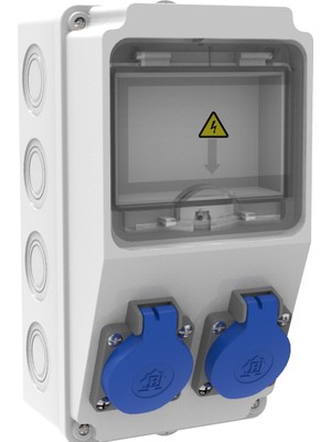 Bemis Kombinasyon Kutusu 1/16A. 220V. 2 Ad. Ön BD1-2202-0000