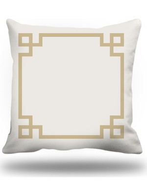 Kırlentim Yunananahtarı Dekoratif Kırlent Kılıfı