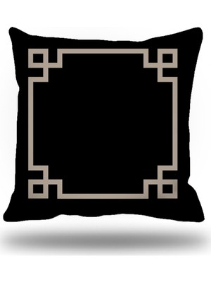 Kırlentim Yunananahtarı Dekoratif Kırlent Kılıfı