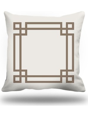 Kırlentim Yunananahtarı Dekoratif Kırlent Kılıfı