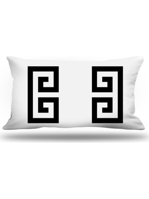 Kırlentim Yunananahtarı Dekoratif Kırlent Kılıfı