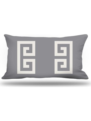 Kırlentim Yunananahtarı Dekoratif Kırlent Kılıfı