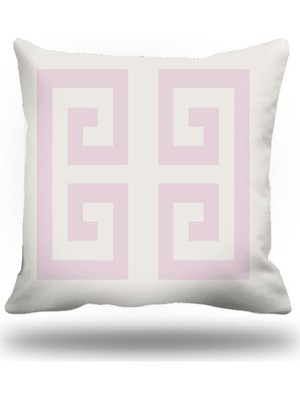 Kırlentim Yunananahtarı Dekoratif Kırlent Kılıfı