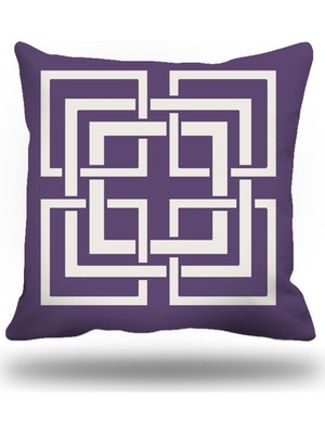 Kırlentim Yunananahtarı Dekoratif Kırlent Kılıfı